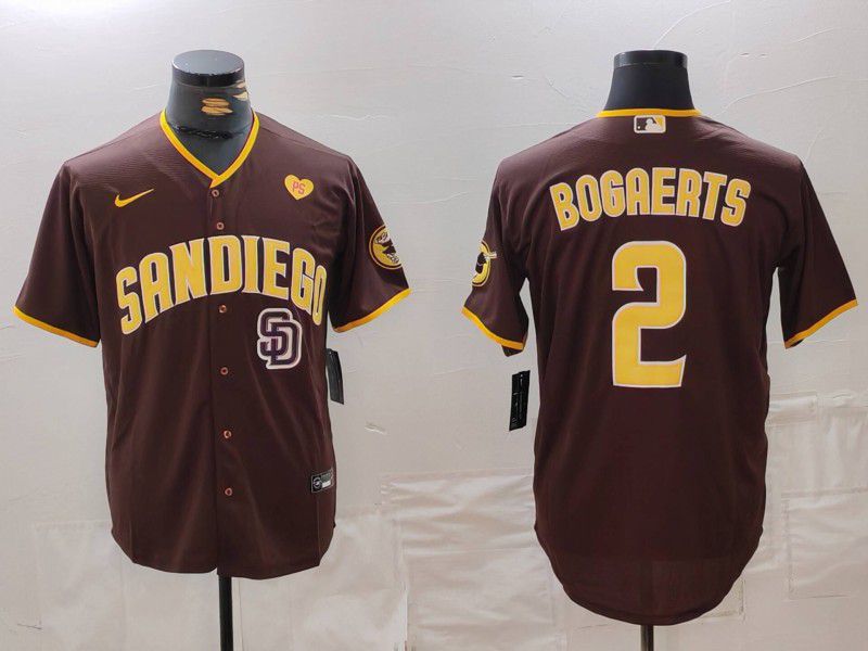 Men San Diego Padres #2 Bogaerts Brown Game 2024 Nike MLB Jersey style 6